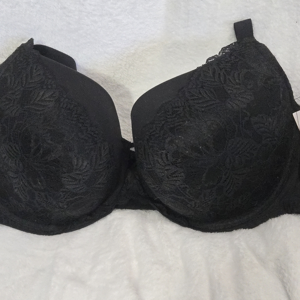 Adren Classic Black Seamless Underwire Bra Sz 46D